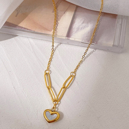 Golden Heartlink Necklace