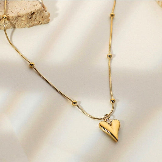 Serenity Heart Chain Necklace