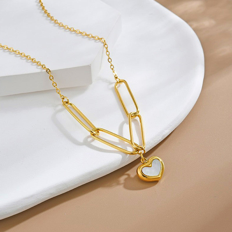 Golden Heartlink Necklace