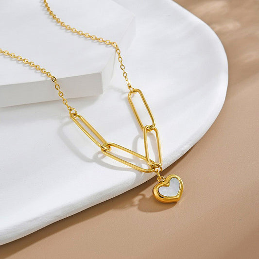 Golden Heartlink Necklace