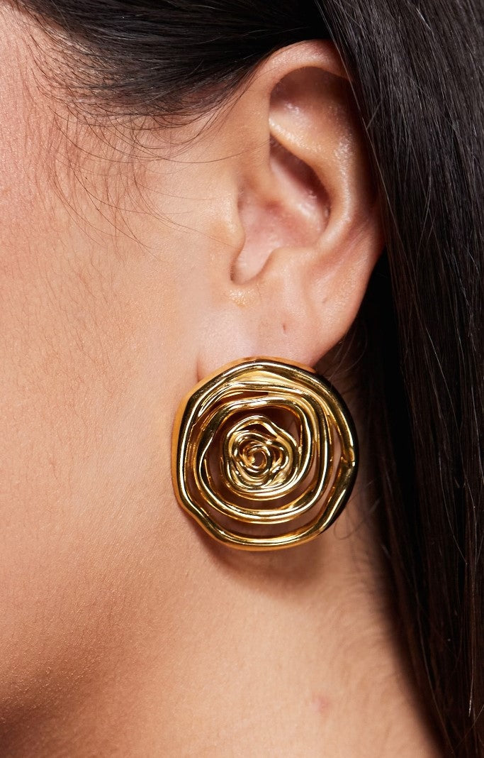 Rosette Twirl Earrings