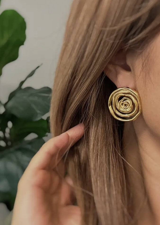 Rosette Twirl Earrings