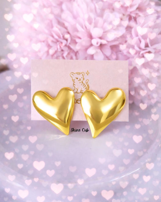 Honey Heart Studs