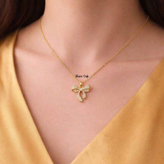 Dainty Bow Necklace