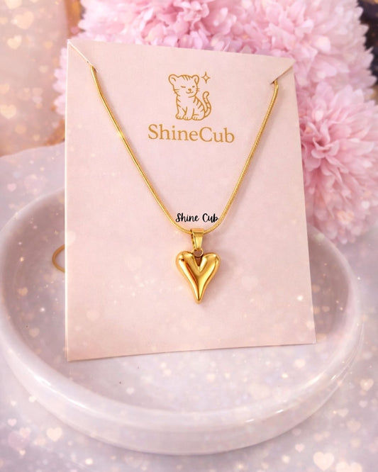 Serenity Heart Necklace (Plain Chain)