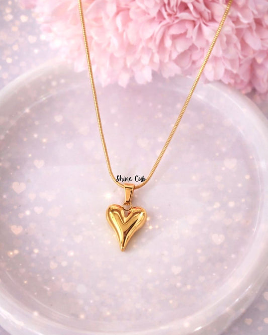 Serenity Heart Necklace (Plain Chain)